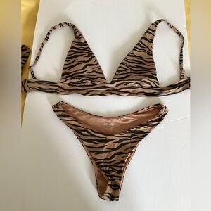Aerie Zebra Print Bikini Set size: S/P